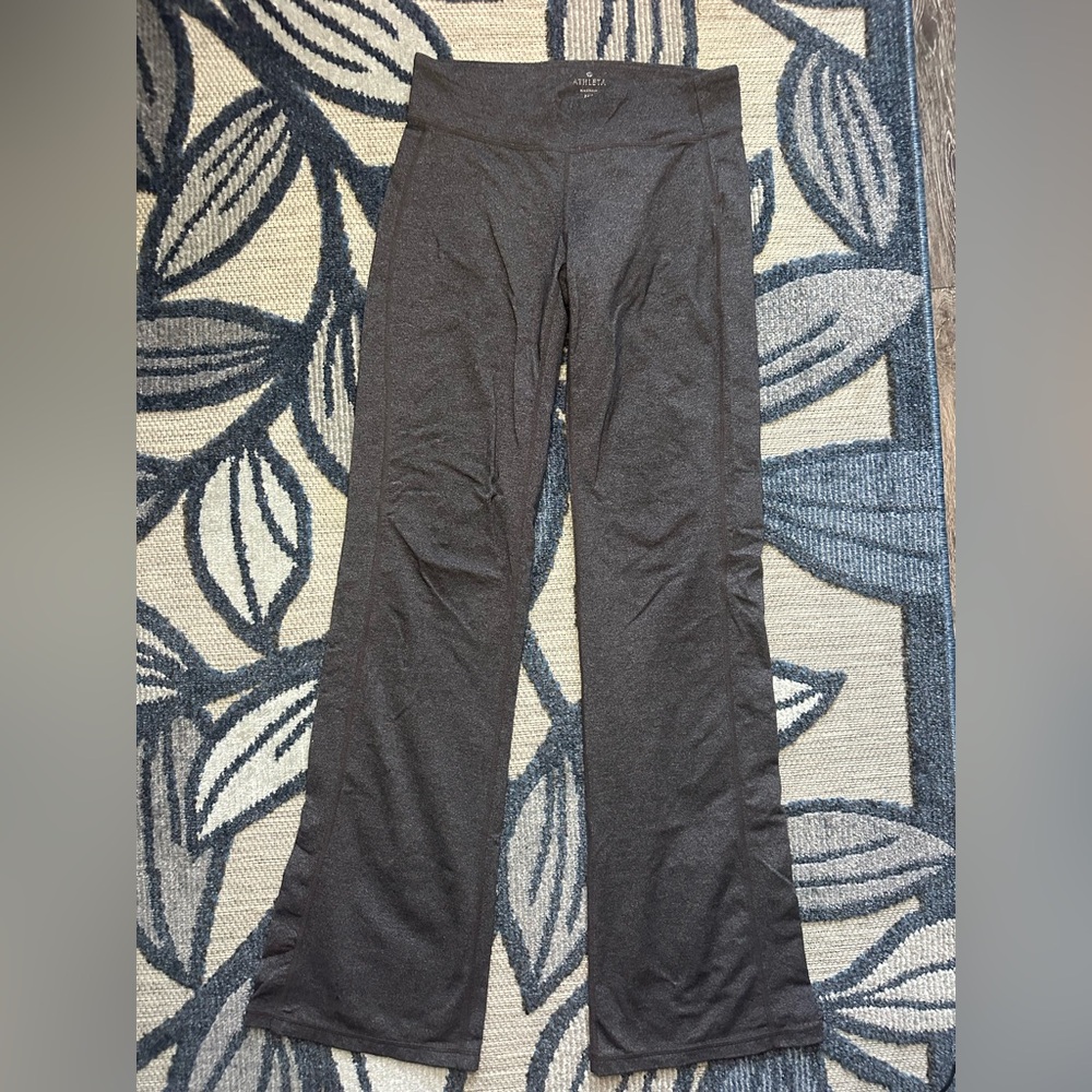 Athleta Gray Flare Leg Leggings Medium Tall - Picture 2 of 5